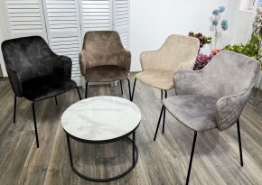 Стул AMARETTO VBP208 античный серо-бежевый/ черный каркас, М-City в Тавде - tavda.mebel24.online | фото 2