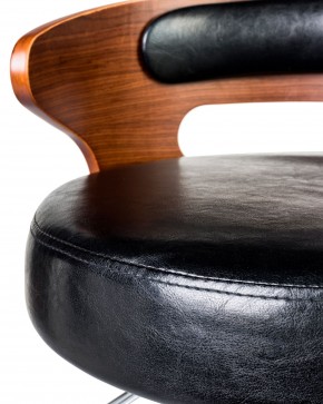 Стул барный DOBRIN FRED BLACK, коричневое дерево, чёрный в Тавде - tavda.mebel24.online | фото 6