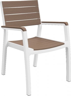 Стул c подлокотниками Гармония (Harmony armchair) белый-капучино в Тавде - tavda.mebel24.online | фото 2