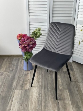 Стул DUKE BLUVEL-14 GREY, велюр / черный каркас М-City в Тавде - tavda.mebel24.online | фото 5