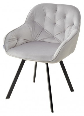 Стул GALE 360 град. поворот. BLUVEL-03 LIGHT GREY, велюр/ черный каркас, М-City в Тавде - tavda.mebel24.online | фото 1