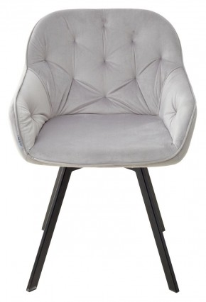 Стул GALE 360 град. поворот. BLUVEL-03 LIGHT GREY, велюр/ черный каркас, М-City в Тавде - tavda.mebel24.online | фото 3