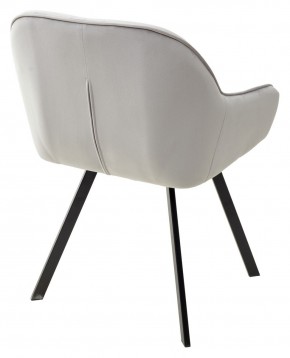 Стул GALE 360 град. поворот. BLUVEL-03 LIGHT GREY, велюр/ черный каркас, М-City в Тавде - tavda.mebel24.online | фото 4