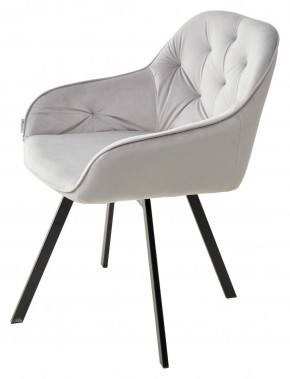 Стул GALE 360 град. поворот. BLUVEL-03 LIGHT GREY, велюр/ черный каркас, М-City в Тавде - tavda.mebel24.online | фото 5