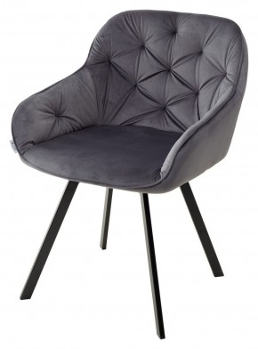 Стул GALE 360 град. поворот. BLUVEL-14 GREY, велюр/ черный каркас, М-City в Тавде - tavda.mebel24.online | фото 4