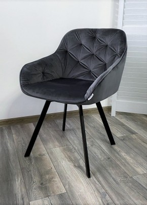 Стул GALE 360 град. поворот. BLUVEL-14 GREY, велюр/ черный каркас, М-City в Тавде - tavda.mebel24.online | фото 6