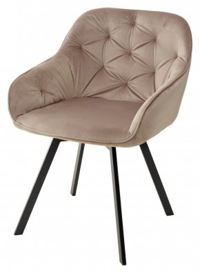 Стул GALE 360 град. поворот. BLUVEL-40 BEIGE, велюр/ черный каркас, М-City в Тавде - tavda.mebel24.online | фото 1