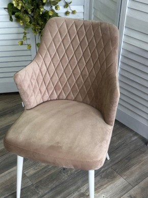 Стул HERMAN 360 град. БЕЖЕВЫЙ #5, велюр / белый каркас М-City в Тавде - tavda.mebel24.online | фото 5