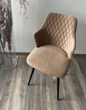 Стул HERMAN 360 град. БЕЖЕВЫЙ #5, велюр / черный каркас М-City в Тавде - tavda.mebel24.online | фото 2