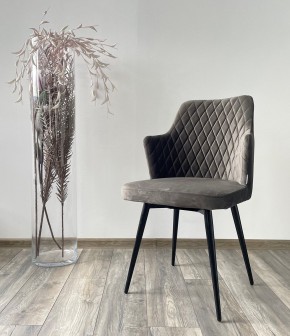 Стул HERMAN 360 град. ГРАФИТ #14, велюр / черный каркас М-City в Тавде - tavda.mebel24.online | фото 2