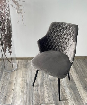 Стул HERMAN 360 град. ГРАФИТ #14, велюр / черный каркас М-City в Тавде - tavda.mebel24.online | фото 3