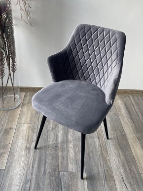 Стул HERMAN 360 град. СЕРЫЙ #27, велюр / черный каркас М-City в Тавде - tavda.mebel24.online | фото 2