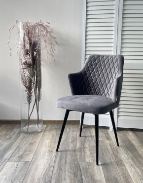 Стул HERMAN 360 град. СЕРЫЙ #27, велюр / черный каркас М-City в Тавде - tavda.mebel24.online | фото 3