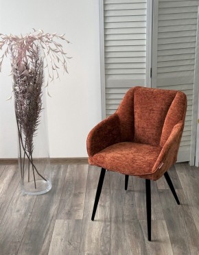 Стул REFLET 3018-09 терракотовый, шенилл / черный каркас, ®DISAUR в Тавде - tavda.mebel24.online | фото 3