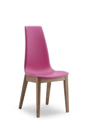 СТУЛ  SELLY, ASH WALNUT 167/ SOFT PIENO FIORE 275 FUSSIA с черн.строчкой в Тавде - tavda.mebel24.online | фото