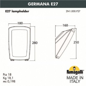 Светильник на штанге Fumagalli Germana 2N1.000.000.AYF1R в Тавде - tavda.mebel24.online | фото 3