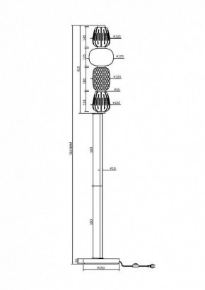 Торшер Maytoni Pattern MOD267FL-L32CH3K в Тавде - tavda.mebel24.online | фото 2