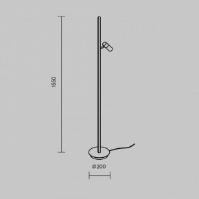 Торшер Maytoni Thin MOD395FL-L28BS3K в Тавде - tavda.mebel24.online | фото 4