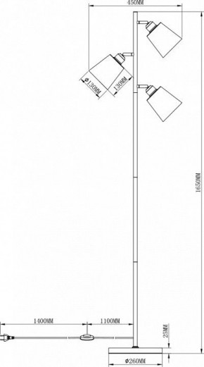 Торшер Moderli Floor V3050-3F в Тавде - tavda.mebel24.online | фото 3