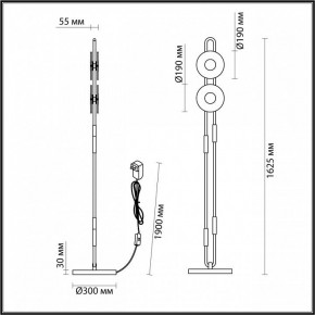 Торшер Odeon Light Magnet 5407/23FL в Тавде - tavda.mebel24.online | фото 4