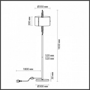 Торшер Odeon Light Margaret 5415/3F в Тавде - tavda.mebel24.online | фото 4