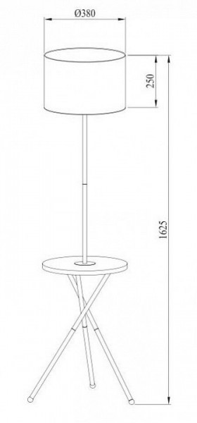 Торшер с полкой Arte Lamp Combo A2070PN-1BK в Тавде - tavda.mebel24.online | фото 2