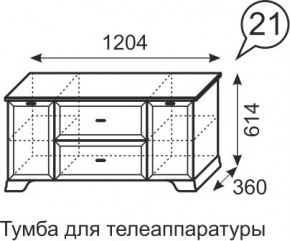 Тумба для телеаппаратуры Венеция 21 бодега в Тавде - tavda.mebel24.online | фото 3