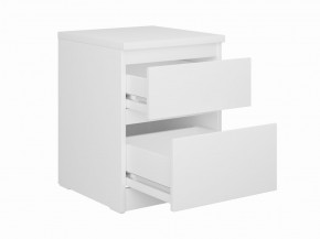 Тумба КАСТОР малая с двумя ящиками, цвет белый в Тавде - tavda.mebel24.online | фото 2