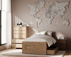 Тумба КАСТОР малая с двумя ящиками, цвет Дуб Сонома в Тавде - tavda.mebel24.online | фото 3