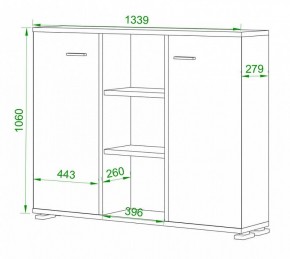 Тумба комбинированная Домино нельсон ПУ-60-3 в Тавде - tavda.mebel24.online | фото 2