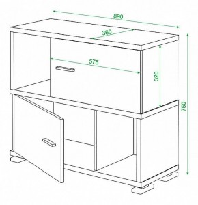 Тумба комбинированная Домино СБ-30/2 в Тавде - tavda.mebel24.online | фото 3