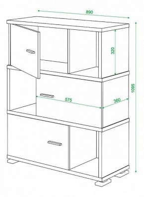 Тумба комбинированная Домино СБ-30/3 в Тавде - tavda.mebel24.online | фото 3