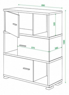 Тумба комбинированная Домино СБ-30/3 в Тавде - tavda.mebel24.online | фото 3