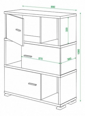 Тумба комбинированная Домино СБ-30/3 в Тавде - tavda.mebel24.online | фото 2