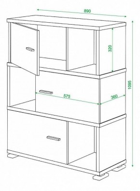 Тумба комбинированная Домино СБ-30/3 в Тавде - tavda.mebel24.online | фото 3