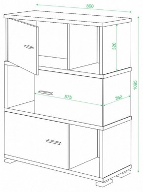 Тумба комбинированная Домино СБ-30/3 в Тавде - tavda.mebel24.online | фото 3