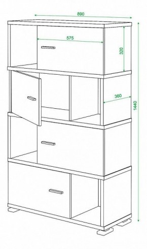 Тумба комбинированная Домино СБ-30/4 в Тавде - tavda.mebel24.online | фото 3