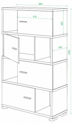 Тумба комбинированная Домино СБ-30/4 в Тавде - tavda.mebel24.online | фото 2