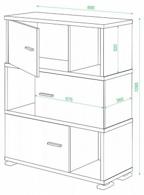 Тумба комбинированная СБ-30/3 в Тавде - tavda.mebel24.online | фото 2