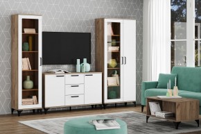 Тумба НМ 013.79 "Марсель" (Меренга/Дуб Крафт Табачный) в Тавде - tavda.mebel24.online | фото 3