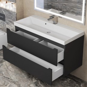 Тумба под раковину Uperwood Tanos 100 см, подвесная, черная матовая в Тавде - tavda.mebel24.online | фото 10