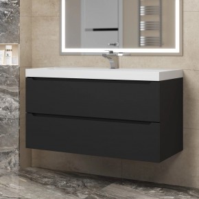 Тумба под раковину Uperwood Tanos 100 см, подвесная, черная матовая в Тавде - tavda.mebel24.online | фото 8