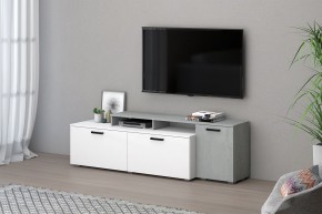 Тумба под ТВ Эльза (Бетонный Камень/Белый) в Тавде - tavda.mebel24.online | фото 1