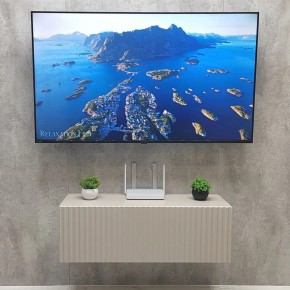 Тумба подвесная под ТВ LINES MTV3-MA 900 Бежевый (Леда-М 10.1.5) в Тавде - tavda.mebel24.online | фото 3