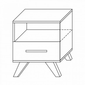 Тумба прикроватная Вега Скандинавия в Тавде - tavda.mebel24.online | фото 1