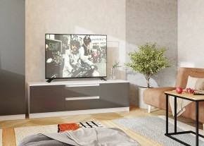 Тумба ТВ большая Парус (Белый/Графит) в Тавде - tavda.mebel24.online | фото 2
