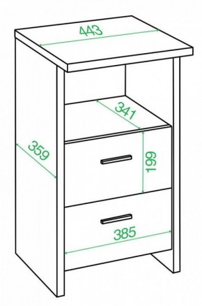 Тумбочка Домино Лайт ТЯЛ в Тавде - tavda.mebel24.online | фото 2