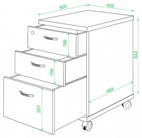 Тумбочка Домино ТС-2 в Тавде - tavda.mebel24.online | фото 2