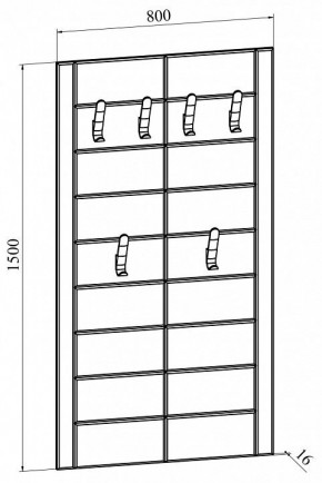 Вешалка настенная Изабель ИЗ-80 в Тавде - tavda.mebel24.online | фото 2