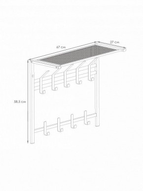 Вешалка-полка Торонто 22 в Тавде - tavda.mebel24.online | фото 2